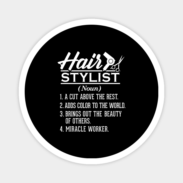 Barber Hairdresser Hairstylist Barbershop Magnet by Pummli